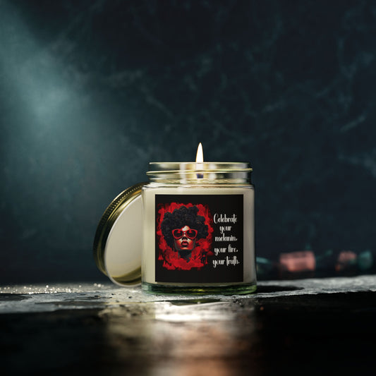 “Melanin. Fire. Truth.” Empowerment Candle - Black Girl Magic Glow