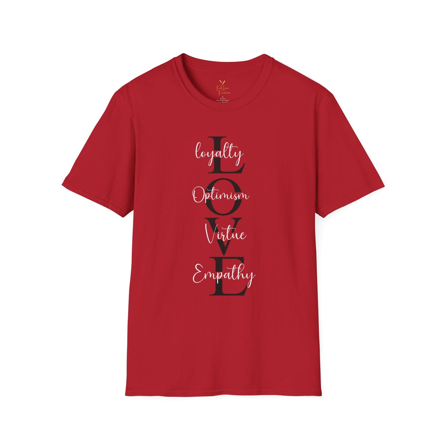 LOVE Acronym Tee – Loyalty, Optimism, Virtue, Empathy