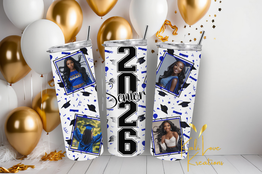 Senior-Graduation Tumbler Template, Photo Tumbler Wrap
