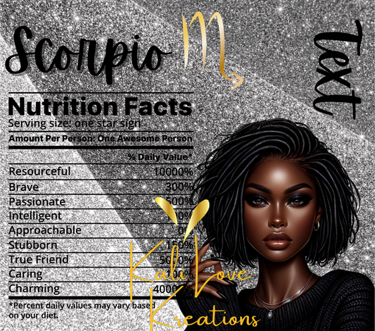 Black Women Zodiac Sign Tumbler Wrap Bundle (Customizable)